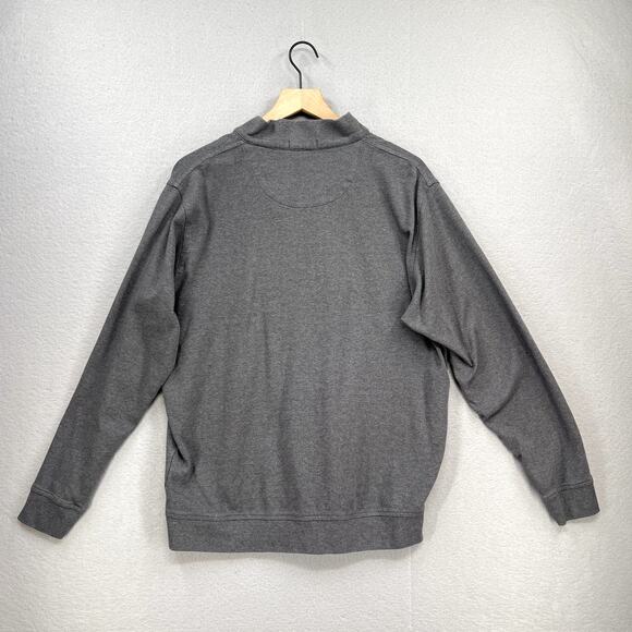 Peter Millar Sweater Mens Large Gray Quarter Zip Pullover Sweatshirt Adult - Picture 9 of 9